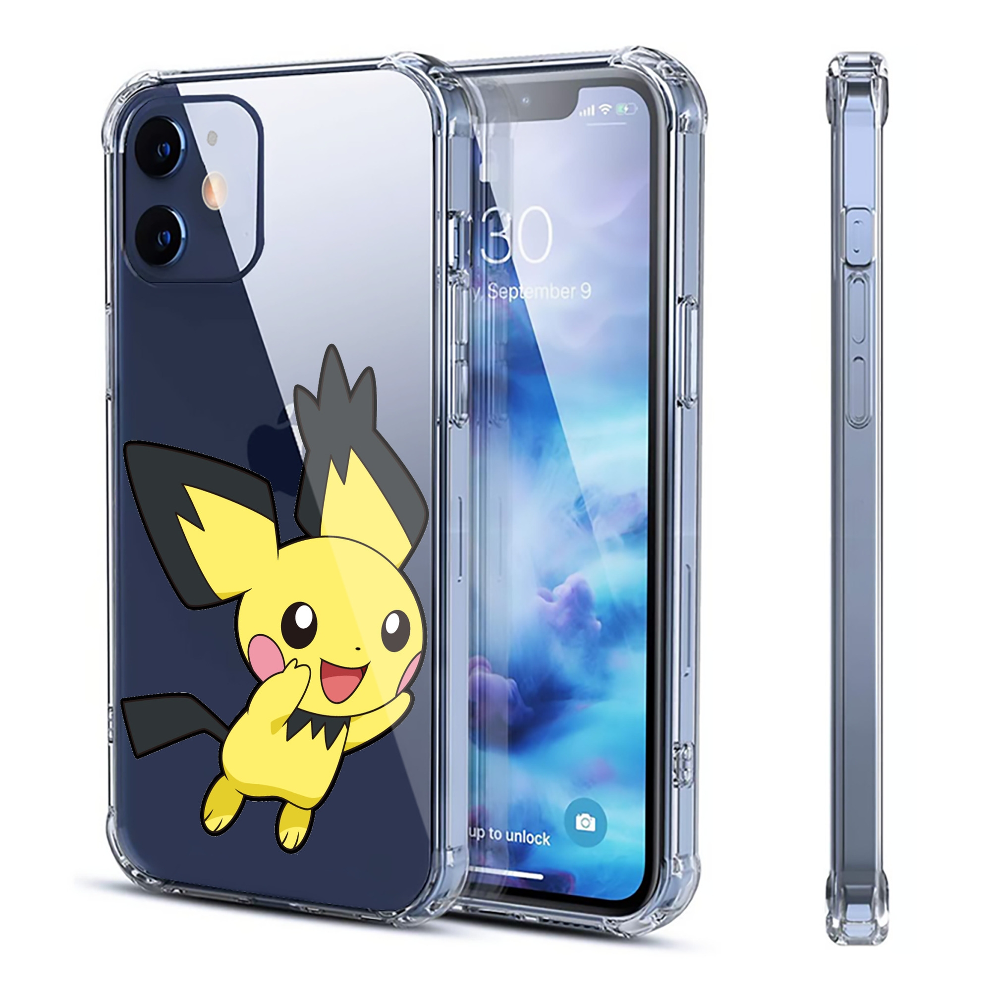（画像用） ポケットモンスター Pokémon 【iPhone 12シリーズ対応】透明スマホケース（クリアソフトケース）
